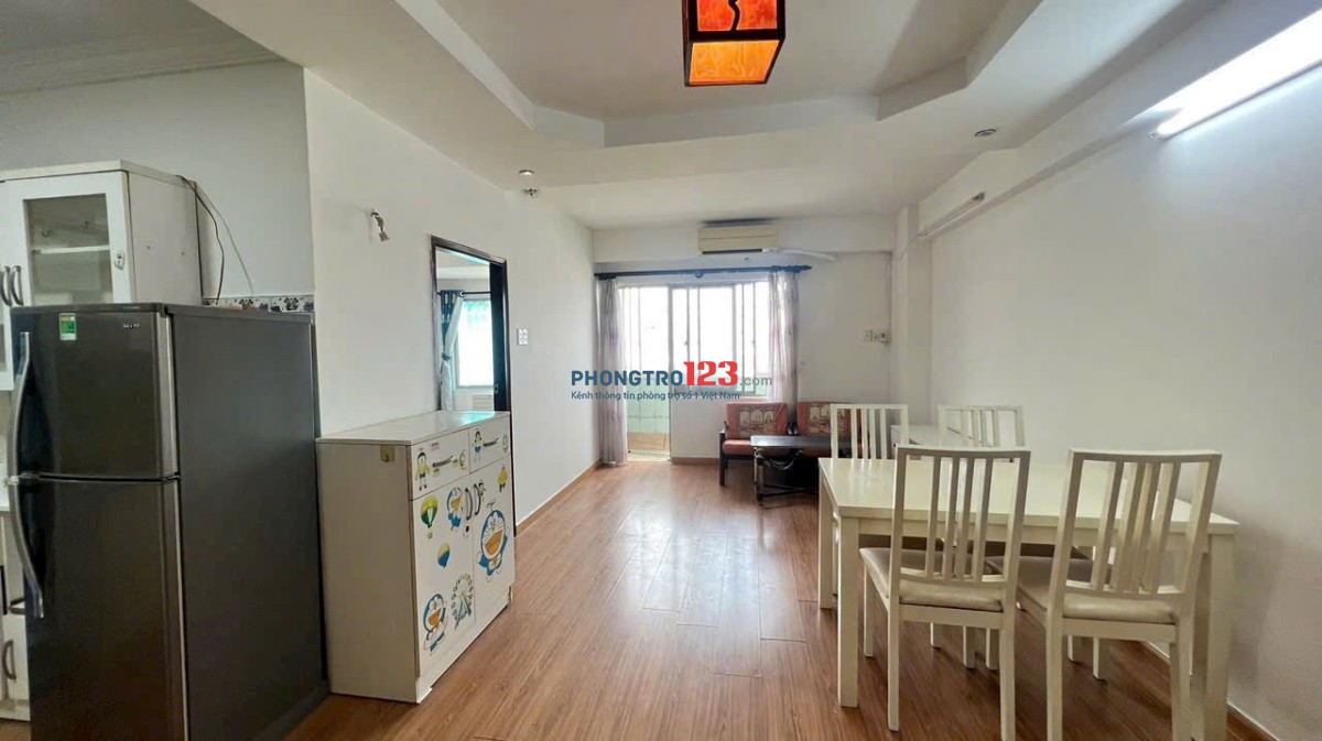Chung cư Nguyễn Trung Hiếu-590 CMT8 căn góc 1p ngủ- 50m2,giá 9tr/th