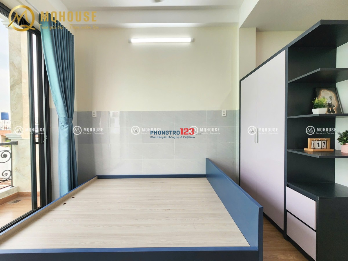 Studio View Ban Công Full Nội Thất Tách Bếp Ngay Lạc Long Quân