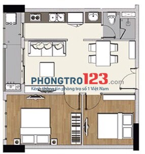 Chính chủ cho thuê căn hộ 2PN Florita Quận 7- Tầng 11, View sông - Mới sơn - Chỉ 13,5 triệu/tháng