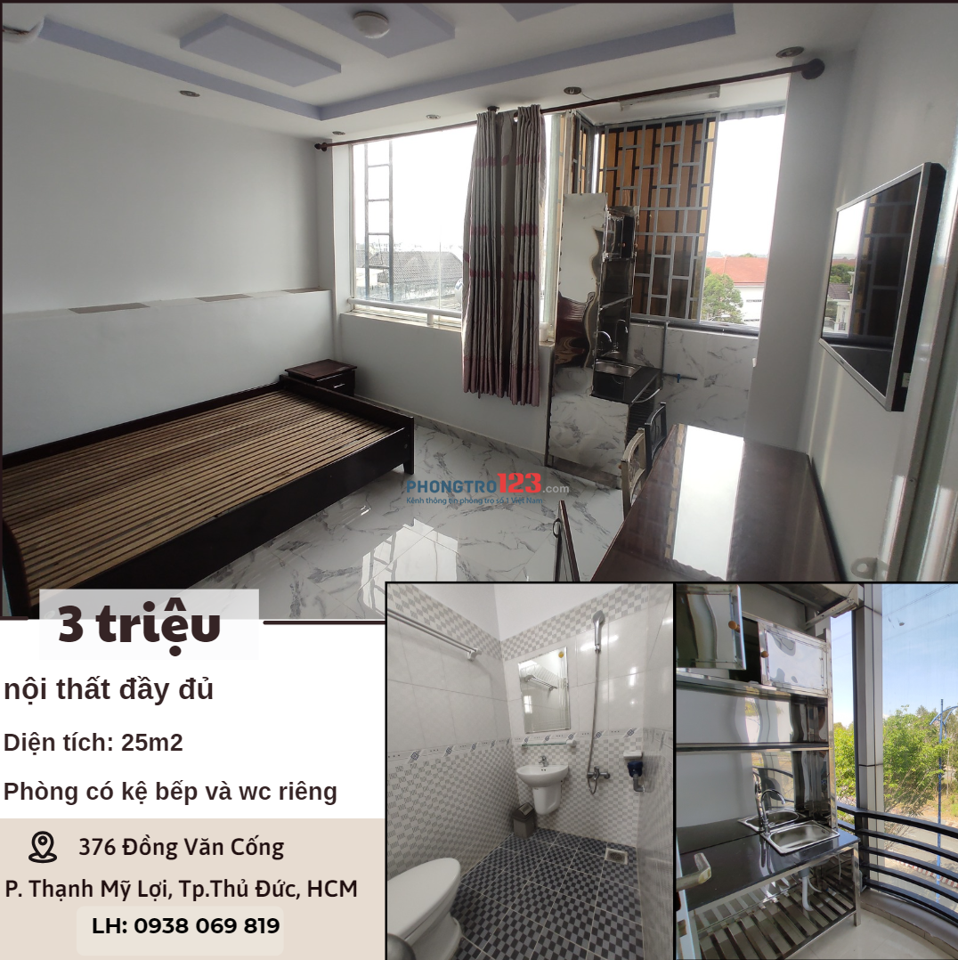 Phòng 3tr - 20m2 Quận 2 Gần Mai Chí Thọ