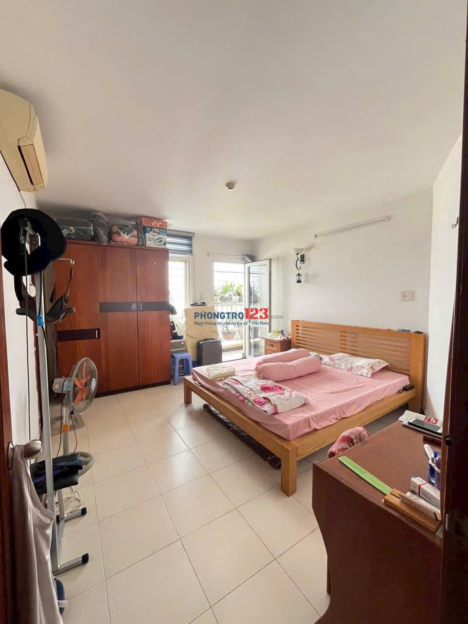 Cho thuê CC Trường Sa, Q3, 86m2, có nội thất, 10.5triệu, 2PN