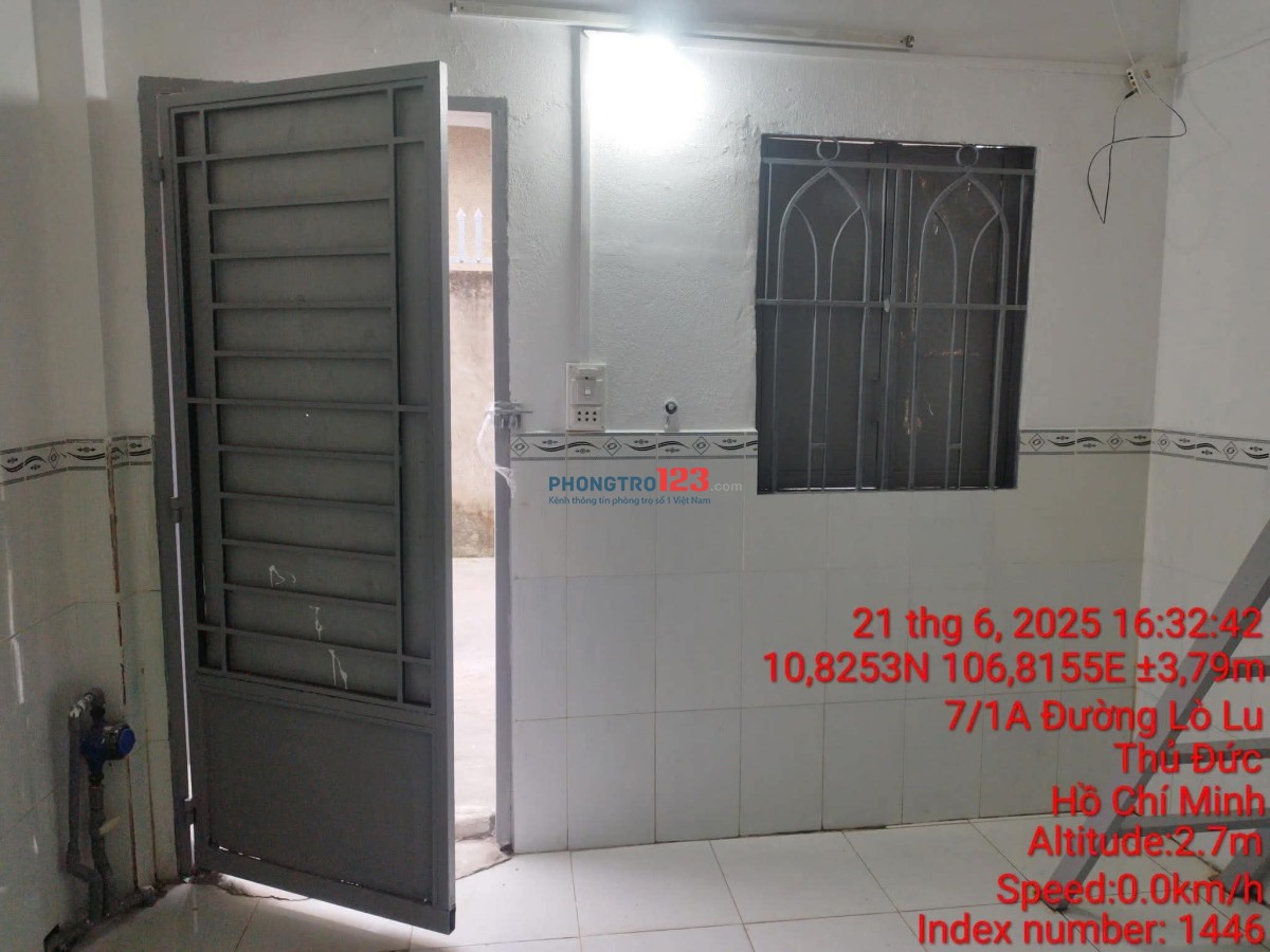 PHÒNG TRỌ GIÁ RẺ KHU VỰC LÒ LU, QUẬN 9 CŨ