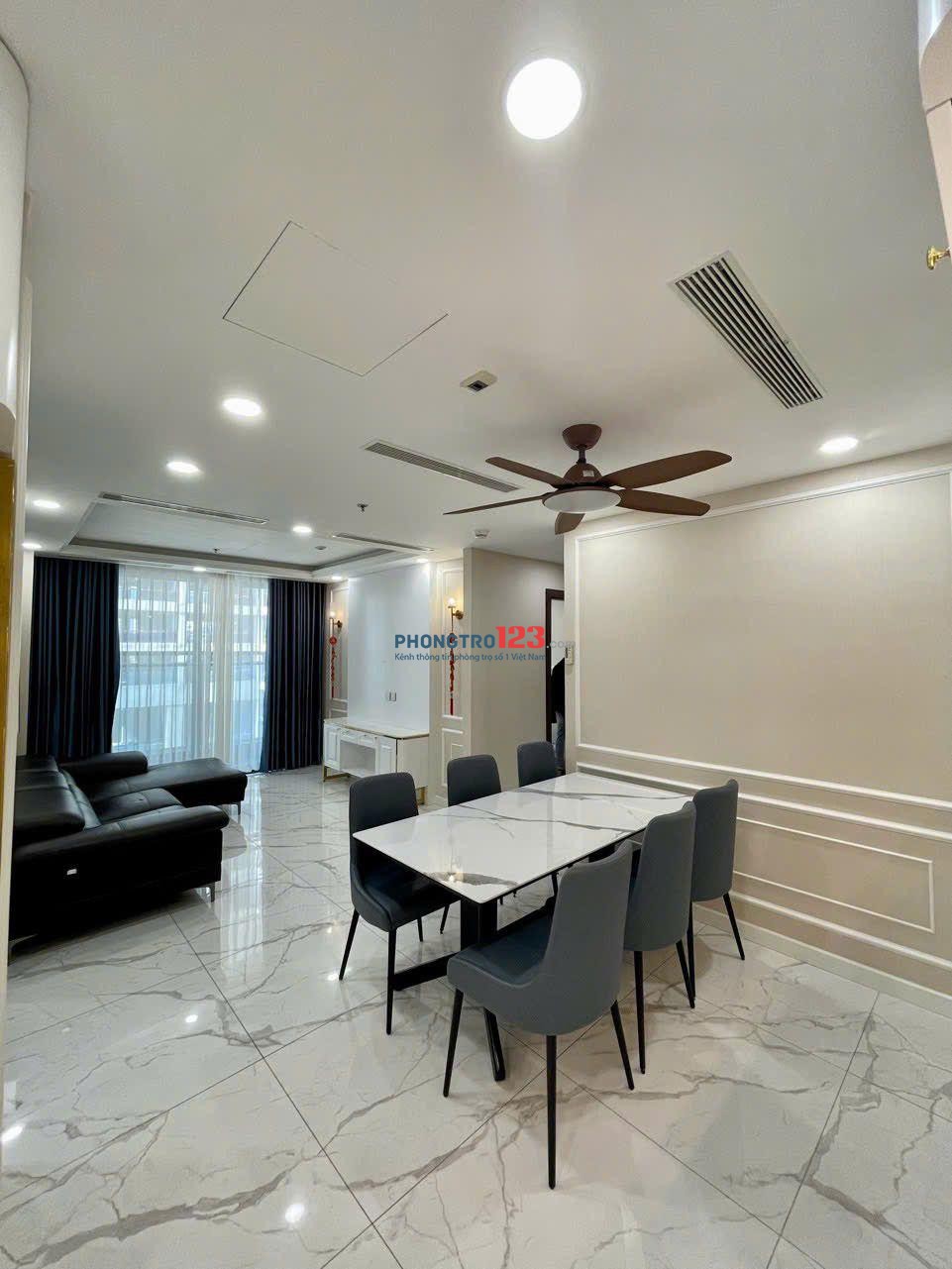 Căn hộ cao cấp 120m2, 3p ngủ,NTCC chỉ 23tr/tháng- C/c Mỹ Vinh (Q3 cũ)