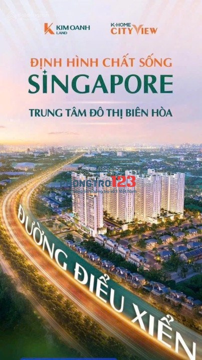 Ngừng thuê căn hộ 5 triệu - Trả góp 4 triệu sở hữu K-Home Cityview Hố Nai