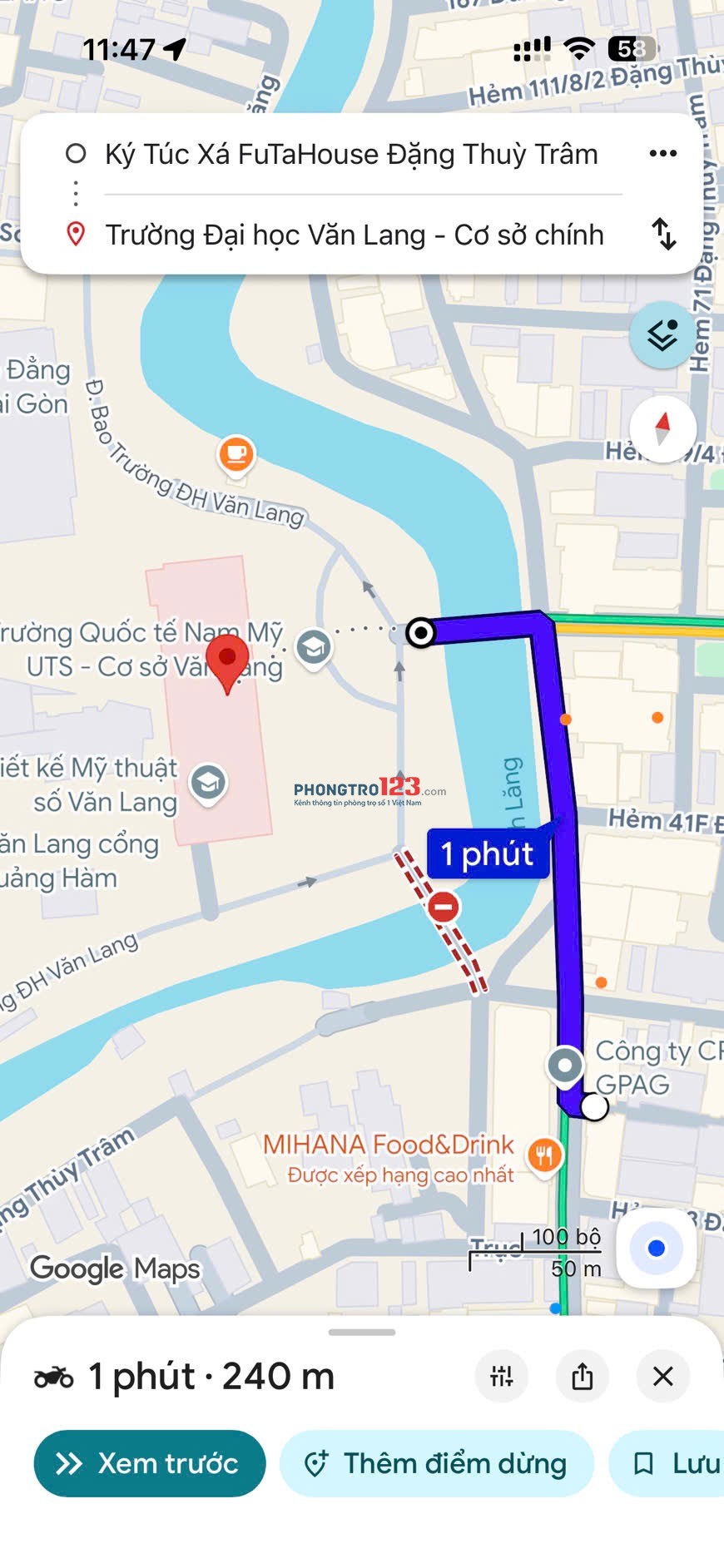 Studio nội thất cở bản - Chợ Thạch Đà 3tr5