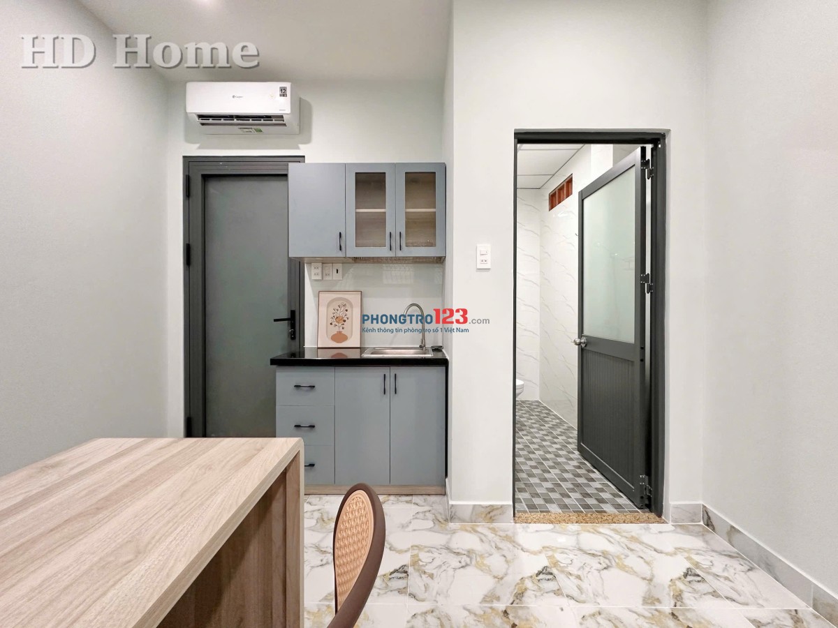 Đi bộ qua đại học UEF, Hồng Bàng Cho thuê căn hộ 1PN mini, Thanh máy.