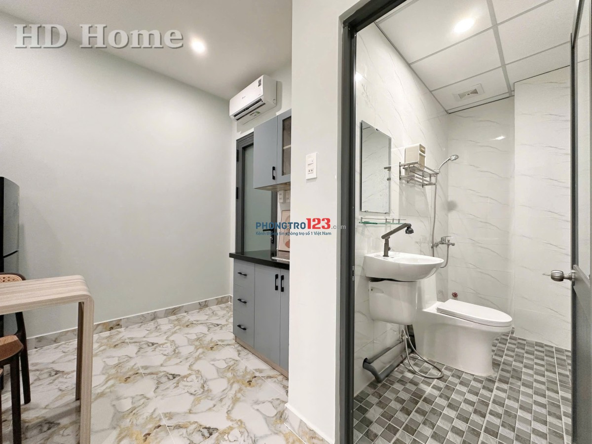 Đi bộ qua đại học UEF, Hồng Bàng Cho thuê căn hộ 1PN mini, Thanh máy.
