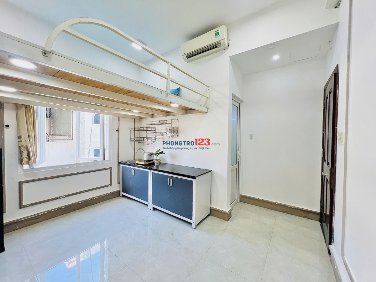 PHÒNG GÁC CỬA SỔ THOÁNG FULL TIỆN NGHI TẠI PHẠM VĂN CHIÊU GẦN CHỢ HẠNH THÔNG TÂY, CÔNG VIÊN LÀNG HOA