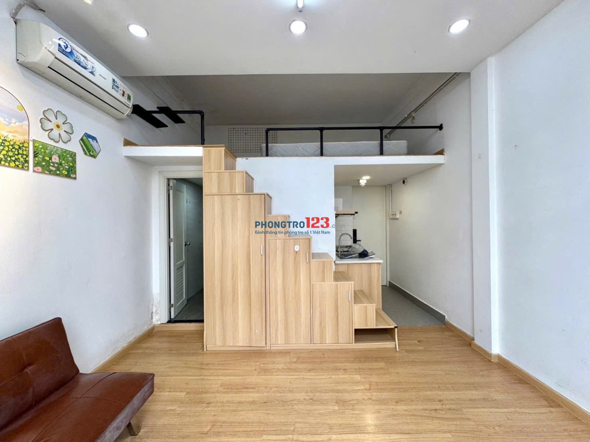 Phòng trọ quận 1, đầy đủ nội thất, duplex 35m2, gần Bùi Viện, chợ Bến Thành, metro Bến Thành