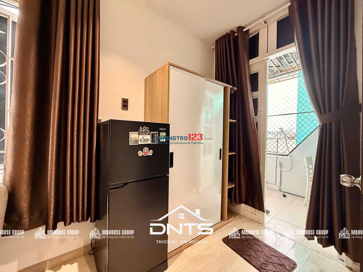 Cho thuê căn hộ mini balcony - thang máy giá rẽ ngay chợ Tân Định - Công viên Lê Văn Tám