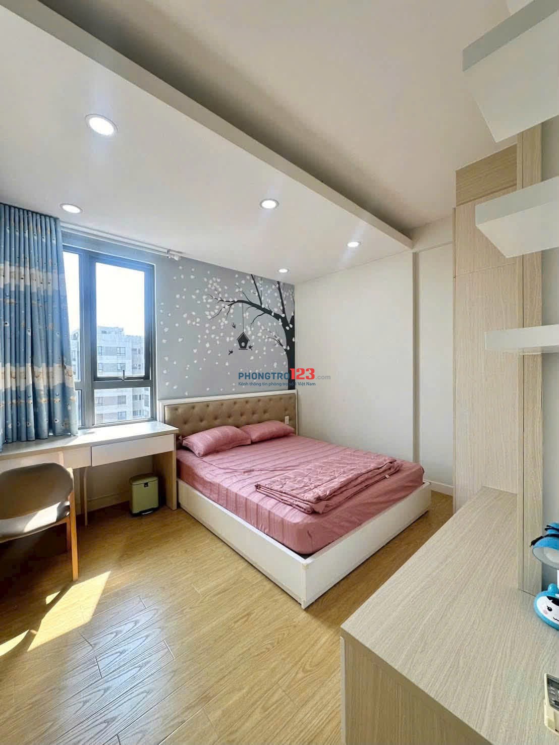 Cho thuê C/c cao cấp Mỹ Vinh 3PN full nội thất giá 22,5tr/th,105m2, nhà mới,ban công rộng.
