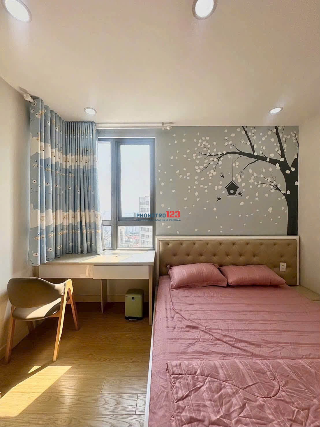 Cho thuê C/c cao cấp Mỹ Vinh 3PN full nội thất giá 22,5tr/th,105m2, nhà mới,ban công rộng.