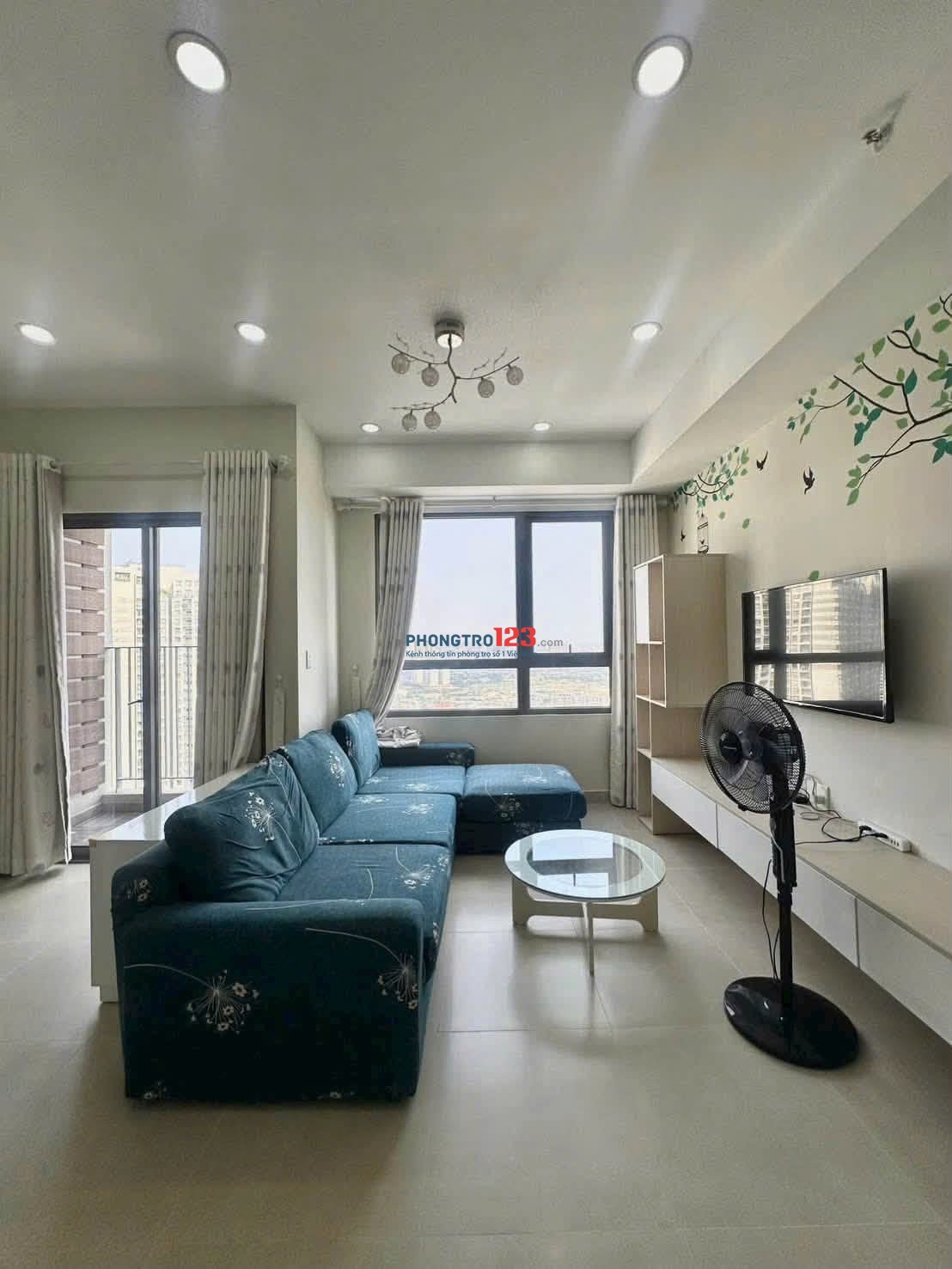Cho thuê C/c cao cấp Mỹ Vinh 3PN full nội thất giá 22,5tr/th,105m2, nhà mới,ban công rộng.