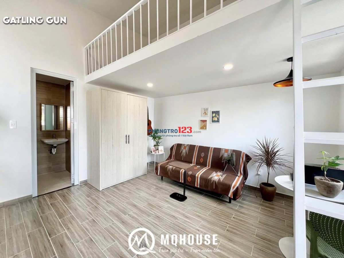 CHO THUÊ PHÒNG CÓ GÁC CAO full nội thất cao cấp giá hơn 5tr ở Nguyễn Thượng Hiền quận Bình Thạnh