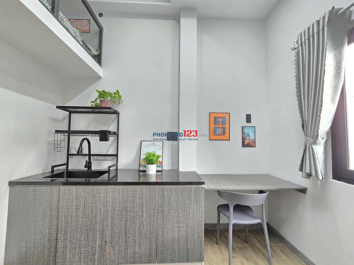 Cho thuê phòng dạng có gác, hơn 5tr, nhà thang máy, gác cao, Nguyễn Thượng Hiền Bình Thạnh