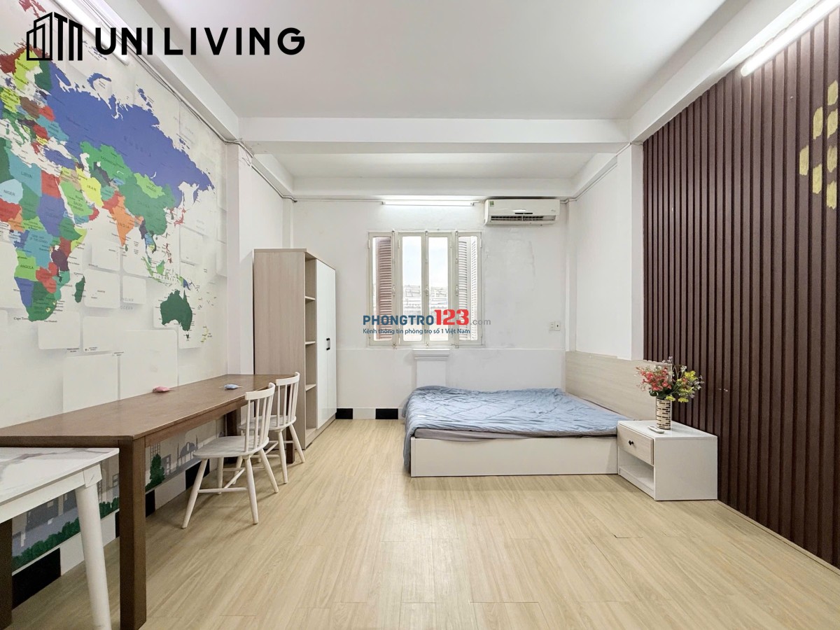 Cho thuê phòng giá sinh viên 40m2, Bình Thạnh gần ĐH UEF Hồng Bàng Ngoại Thương_Cửa sổ Full nội thất
