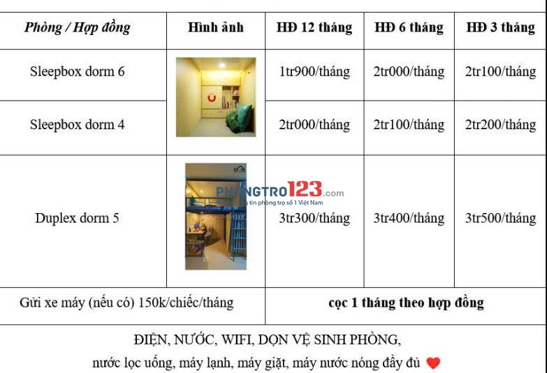 Sleepbox, Duplex Trung Mỹ Tây Bình Thạnh Gần HUTECH Giá Tốt Dài Hạn