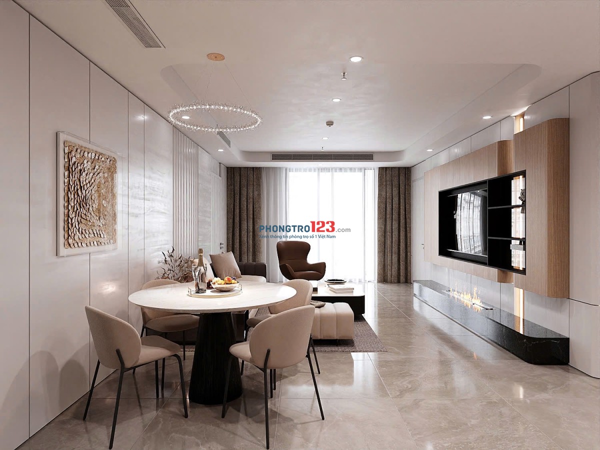 Cho thuê căn hộ diện tích 100 2 ngủ mới đầy đủ nội thất