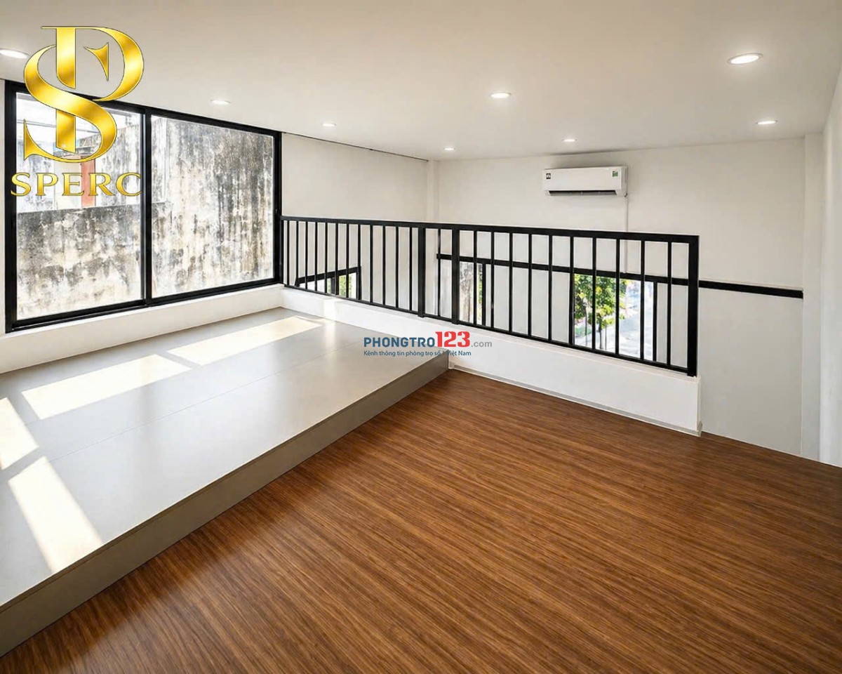 Cho thuê phòng có gác, ban công, máy giặt riêng full nội thất cao cấp ở Vạn Kiếp gần UTH, UEF, HIU