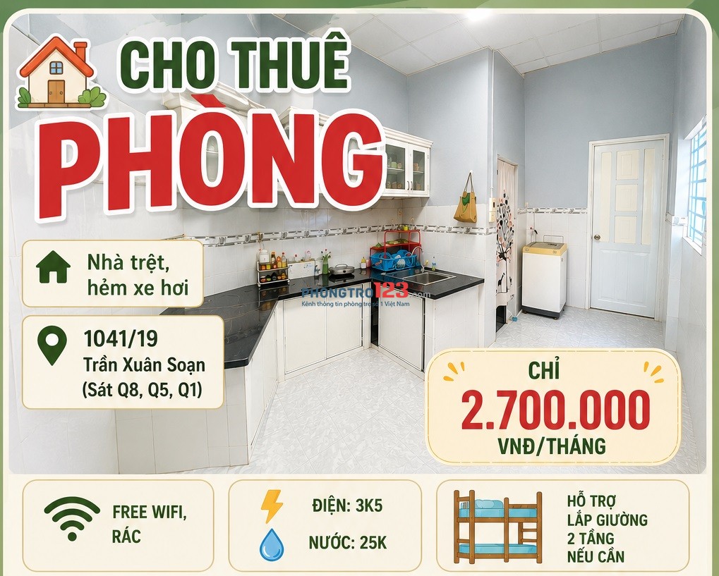 Phòng trọ không thu cọc Sinh viên