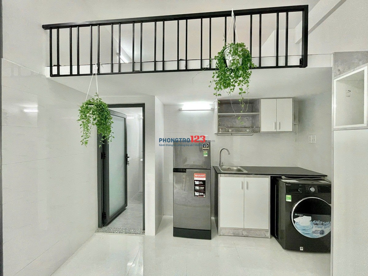 Cho thuê phòng có gác mới, máy giặt riêng – Bạch Đằng, Bình Thạnh gần ĐH Hutech, UEF, FTU, UTH, HIU