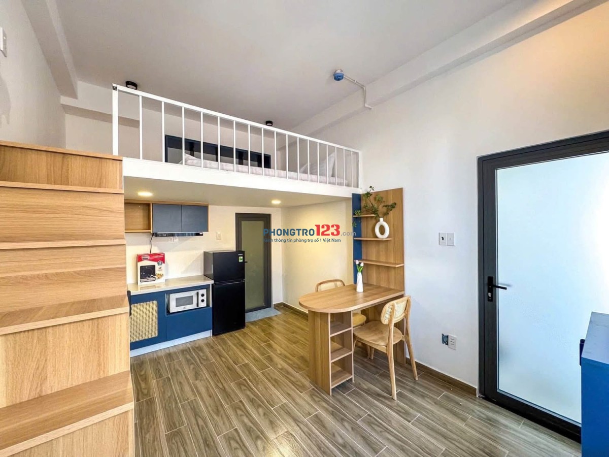 Căn hộ có gác, cửa sổ lớn, gác cao, full nội thất cao cấp ở Nguyễn Văn Đậu, Bình Thạnh gần UEF HIU