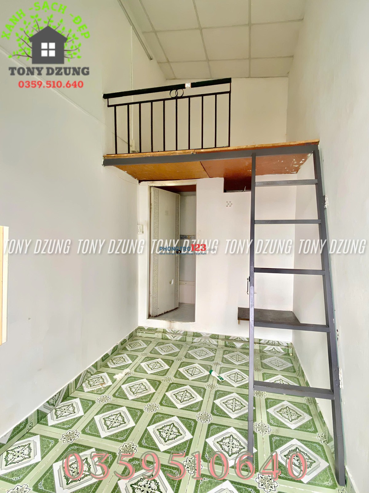 Phòng Gác Lầu 1, Cửa Sổ, Ban công nhỏ đón nắng, Cách ĐH GIA ĐỊNH 300M