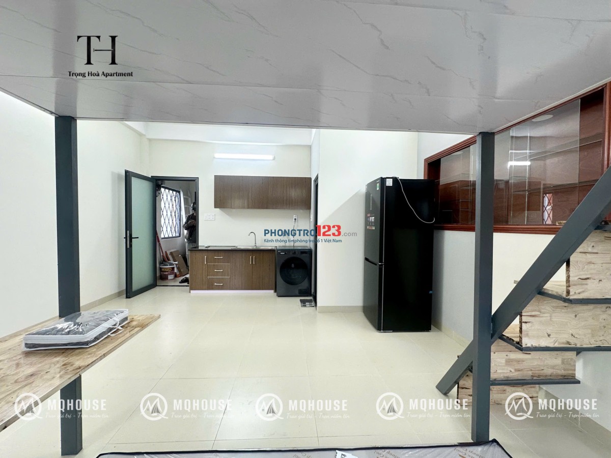 Cho thuê phòng mới, gác rộng rãi, 2 không gian ngủ gần ĐH HUTECH, UEF, HIU, UTH, VLU - Điện Biên Phủ