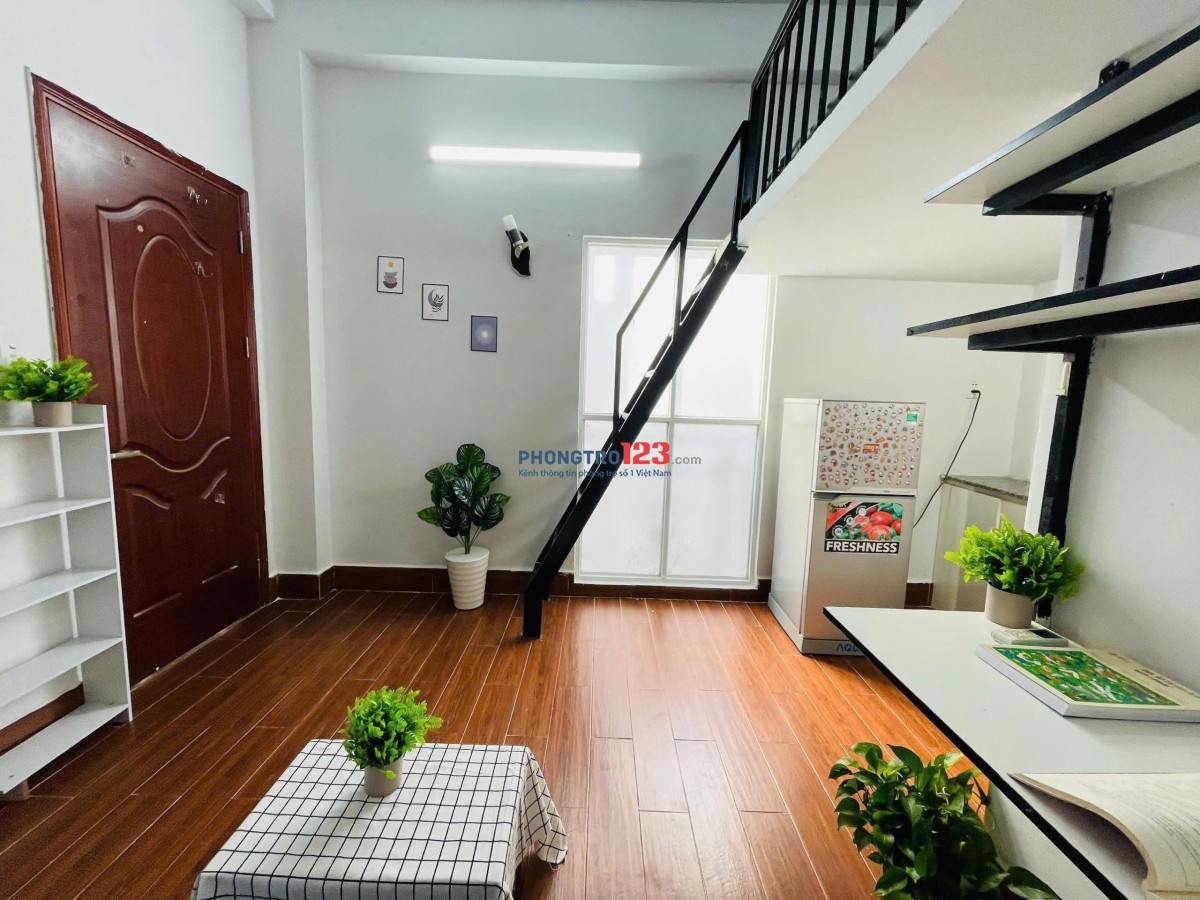 Cho thuê phòng có gác, decor trắng xinh, full NT– Điện Biên Phủ gần ĐH HUTECH, UEF, HIU, UTH, FTU