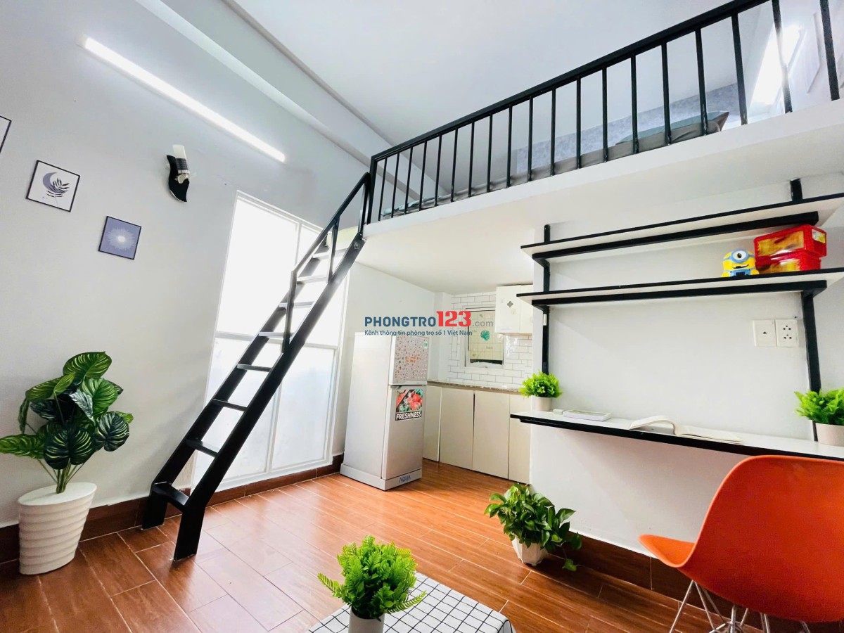 Cho thuê phòng có gác, decor trắng xinh, full NT– Điện Biên Phủ gần ĐH HUTECH, UEF, HIU, UTH, FTU