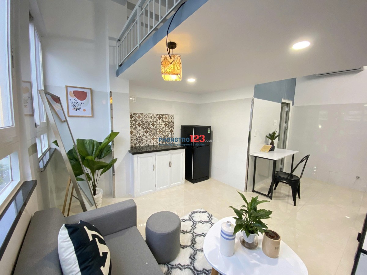 Cho thuê phòng có gác, decor trắng xinh, full NT– Điện Biên Phủ gần ĐH HUTECH, UEF, HIU, UTH, FTU