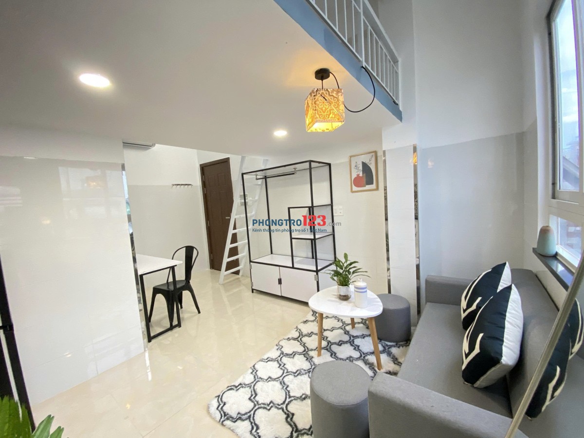 Cho thuê phòng có gác, decor trắng xinh, full NT– Điện Biên Phủ gần ĐH HUTECH, UEF, HIU, UTH, FTU