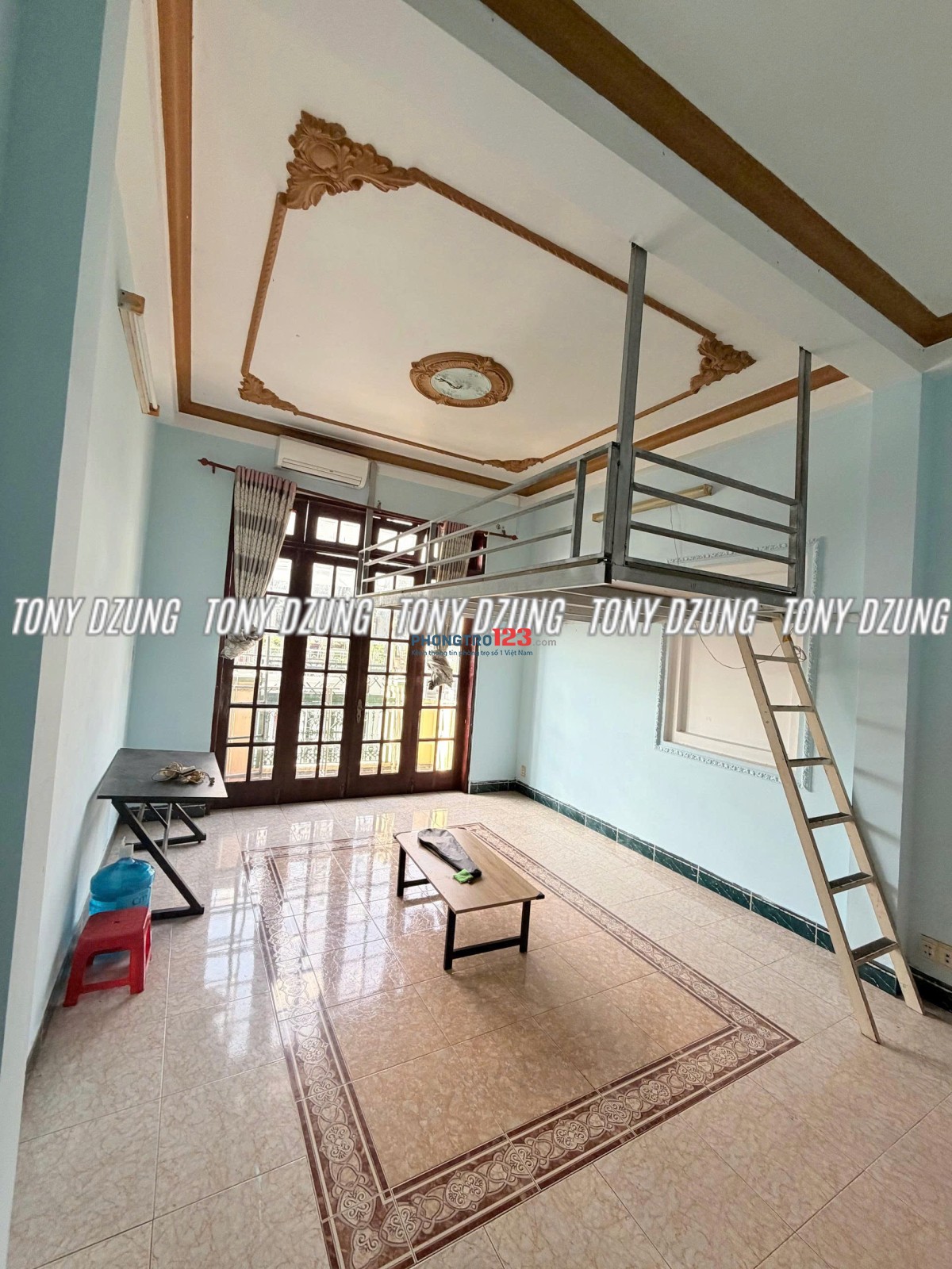 Phòng gác máy lạnh có ban công rộng & thoáng, lầu 2, Công Viên Gia Định 500m (ĐH IUH,VLU, GIA ĐỊNH)