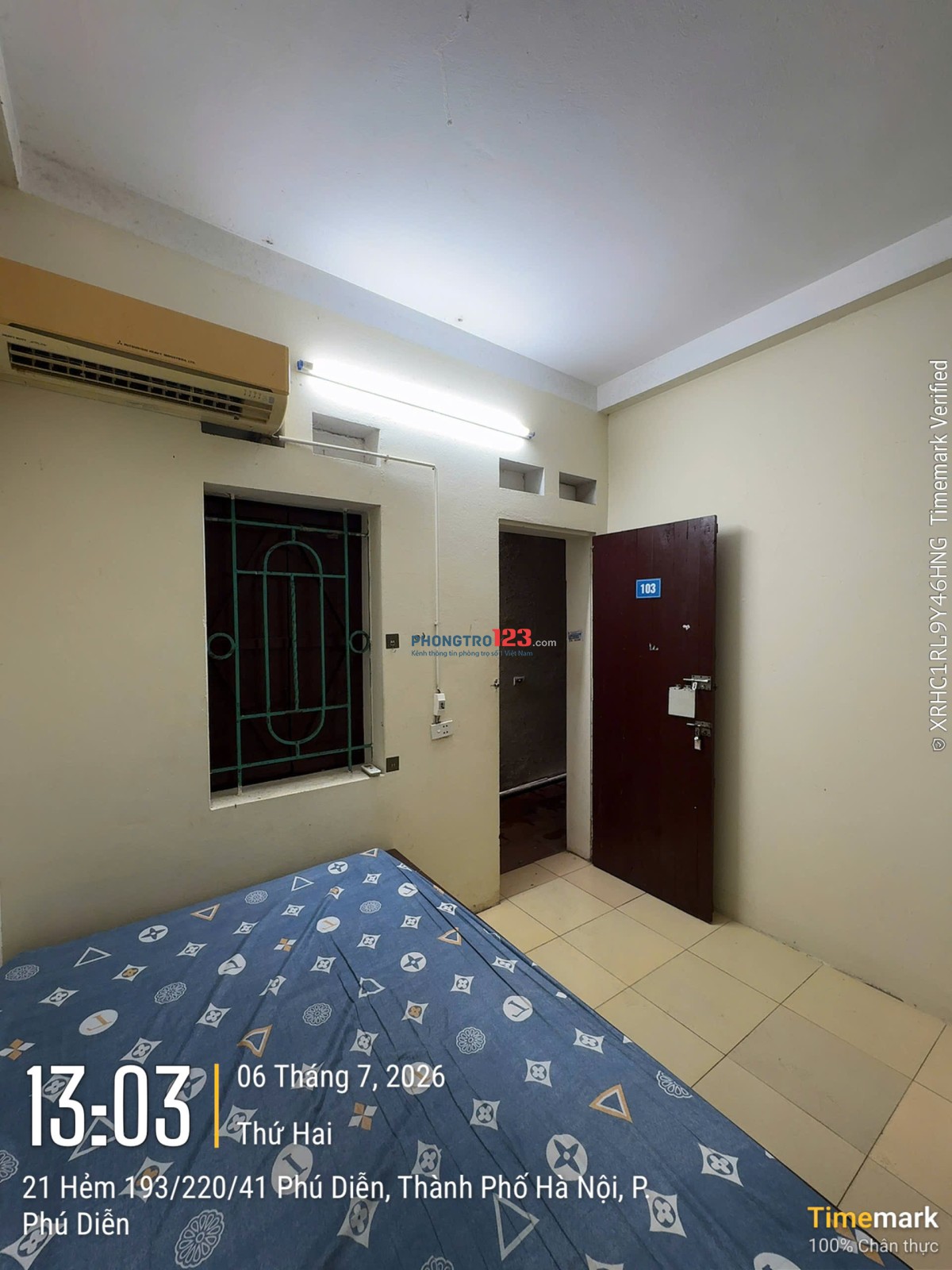  Nhà số 21 ngõ 114 Nguyễn Đạo An, Phú diễn, Bắc Từ Liêm trống phòng 103 vskk ở luôn