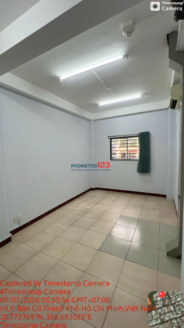 Phòng trọ ngay trung tâm Q3, 20m2, khu an ninh, mặt tiền cư xá Đô Thành