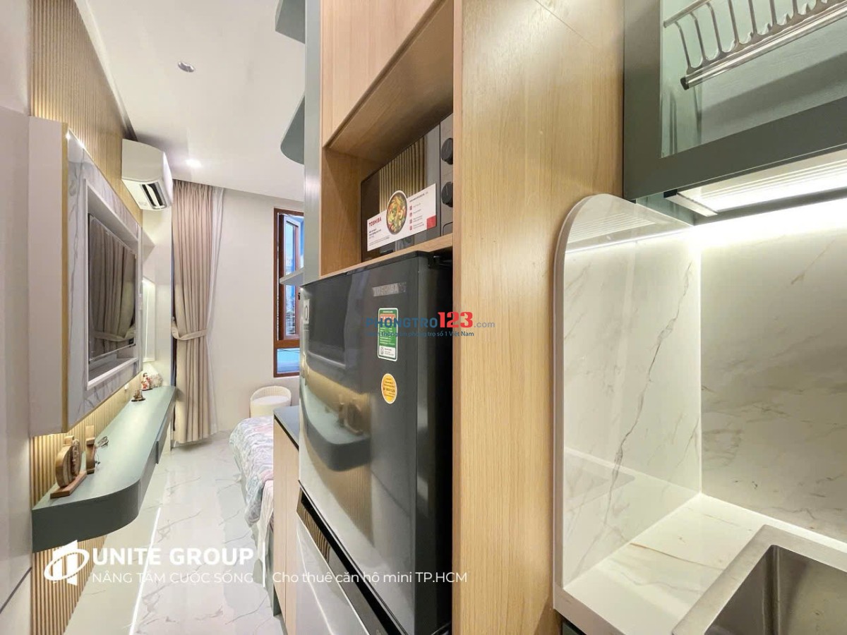 Cho thuê căn cửa sổ lớn, Full nội thất xịn, Điện Biên Phủ quận Bình Thạnh gần UEF, HUTECH, HIU