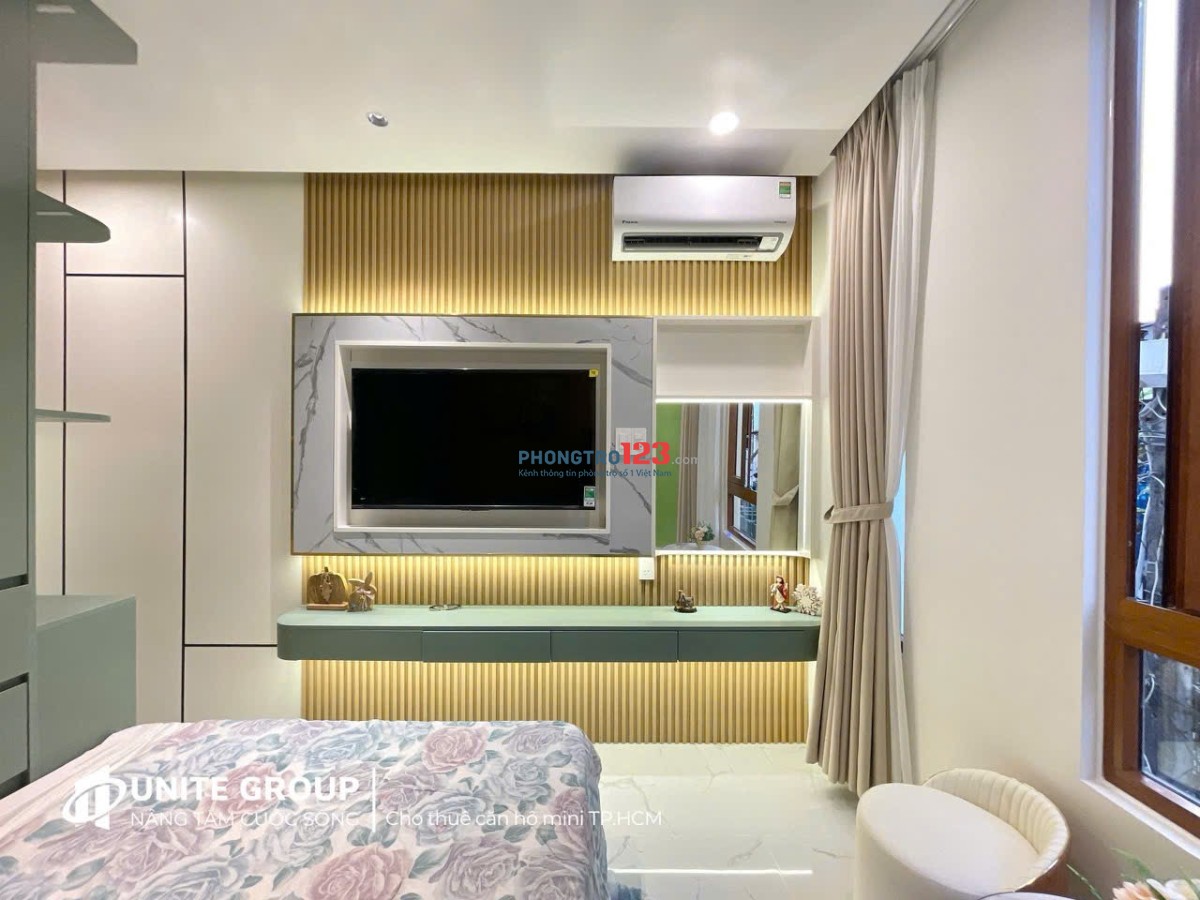 Cho thuê căn cửa sổ lớn, Full nội thất xịn, Điện Biên Phủ quận Bình Thạnh gần UEF, HUTECH, HIU