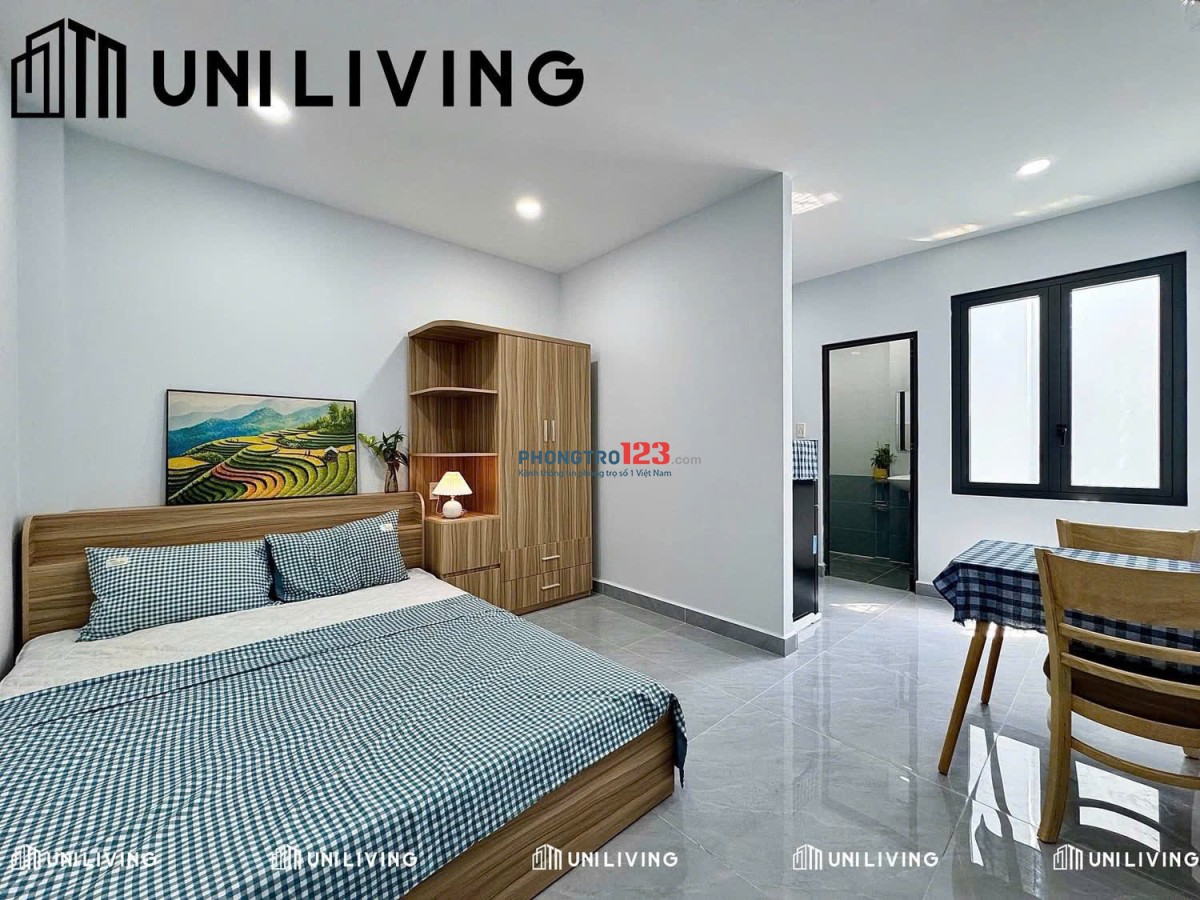 Cho thuê căn hộ tách bếp, full NT, máy giặt riêng – Nguyễn Gia Trí gần UTH, HUTECH, UEF, FTU, HIU