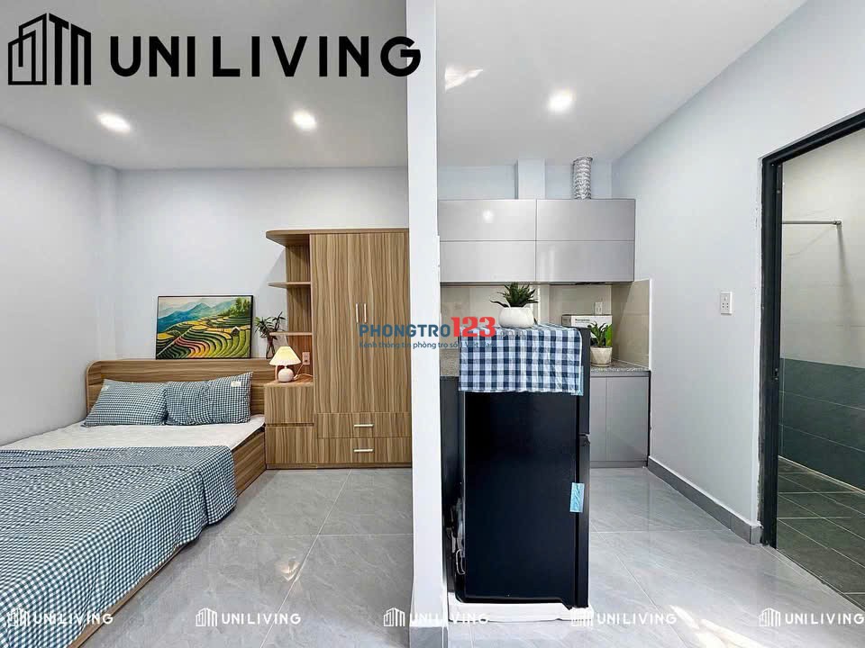 Cho thuê căn hộ tách bếp, full NT, máy giặt riêng – Nguyễn Gia Trí gần UTH, HUTECH, UEF, FTU, HIU