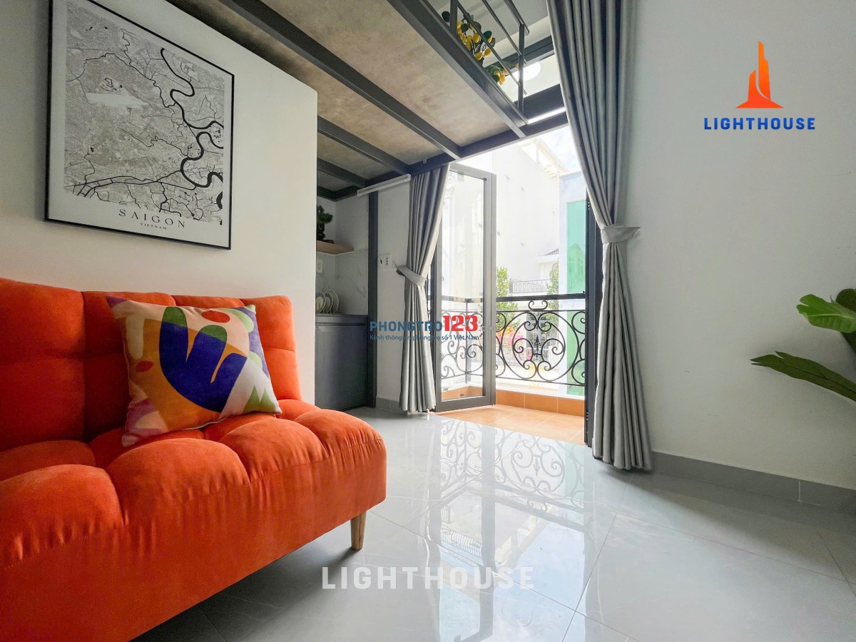 CHỈ 5.6tr - Cho thuê phòng gác lửng cao, có ban công – Điện Biên Phủ gần HUTECH, UEF, UTH, FTU, HIU