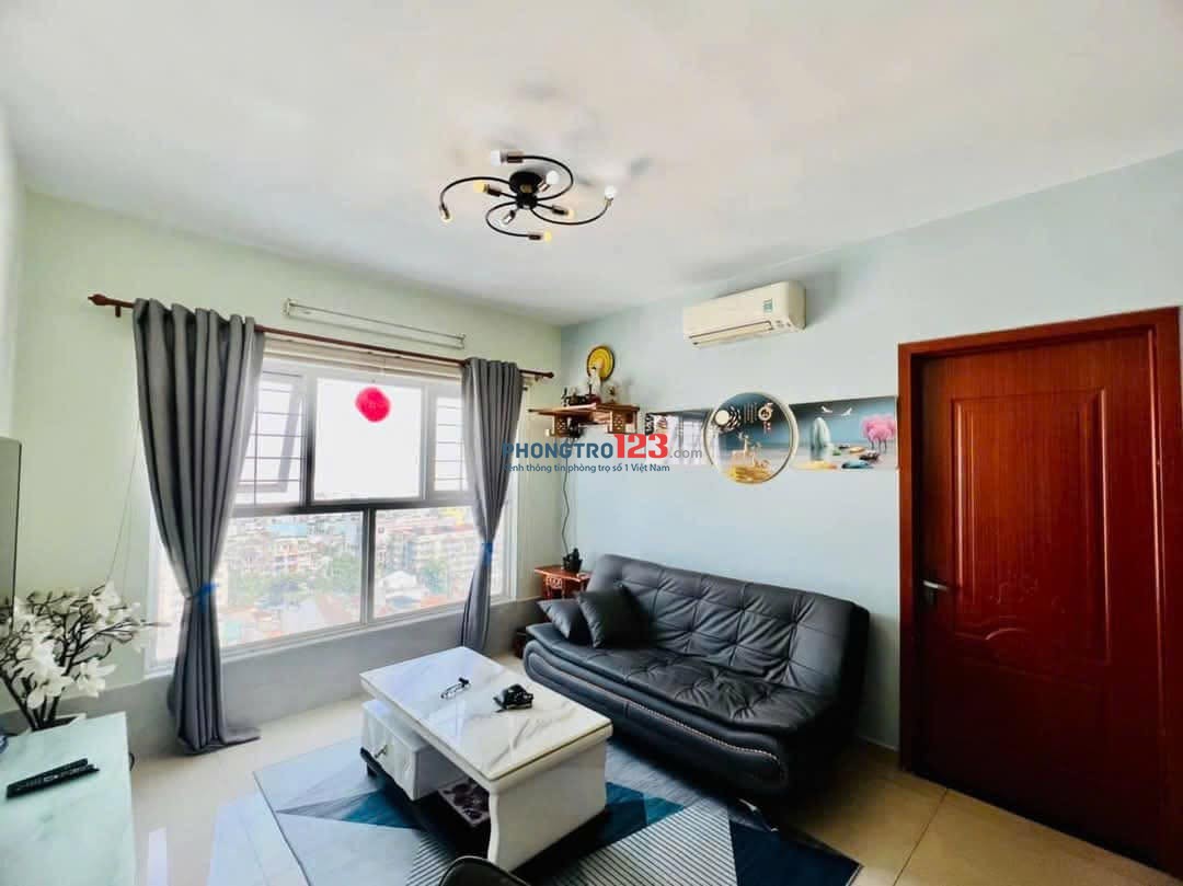 Cho thuê chung cư Phú Thọ, Nguyễn Thị Nhỏ - 90m2, 3PN, Full nội thất giá 14tr/tháng