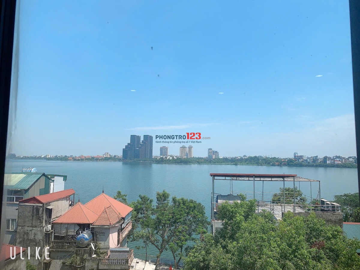Cho thuê Căn Chung cư mini 1N,1K Full đồ cực VIP, Ngõ rộng View toàn mặt hồ Tây. Chỉ 12tr