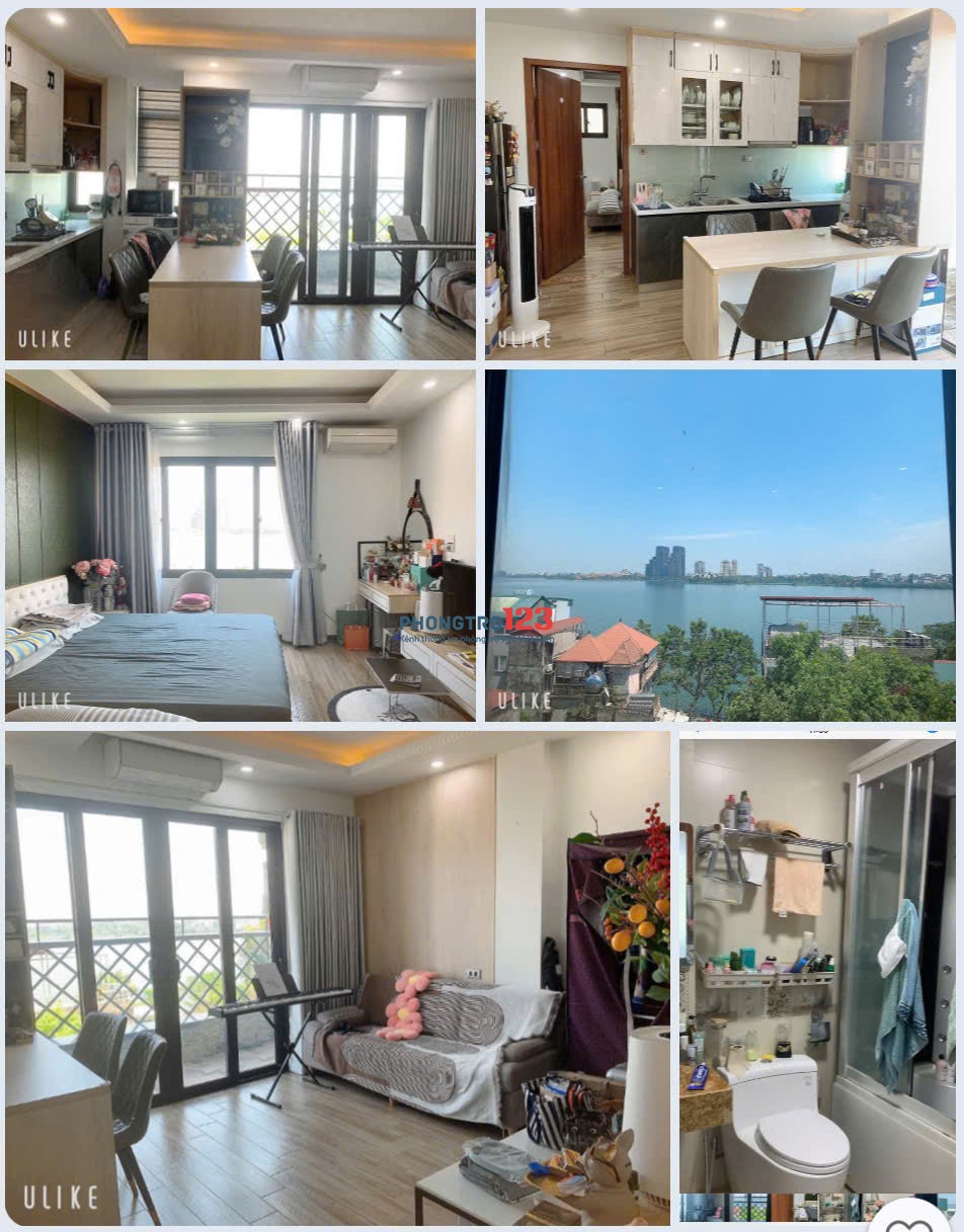 Cho thuê Căn Chung cư mini 1N,1K Full đồ cực VIP, Ngõ rộng View toàn mặt hồ Tây. Chỉ 12tr