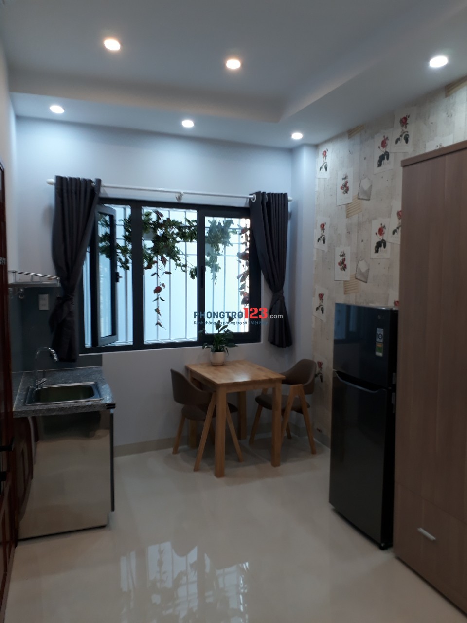Cho thuê phòng mới, sạch sẽ, an ninh, full nội thất hẻm 650/4 đường Điện Biên Phủ, 5 ph ra trung tâm