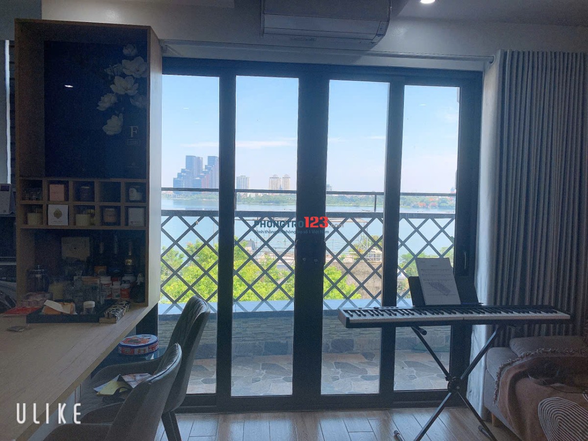Cho thuê Căn Chung cư mini 1N,1K Full đồ cực VIP, Ngõ rộng View toàn mặt hồ Tây. Chỉ 12tr