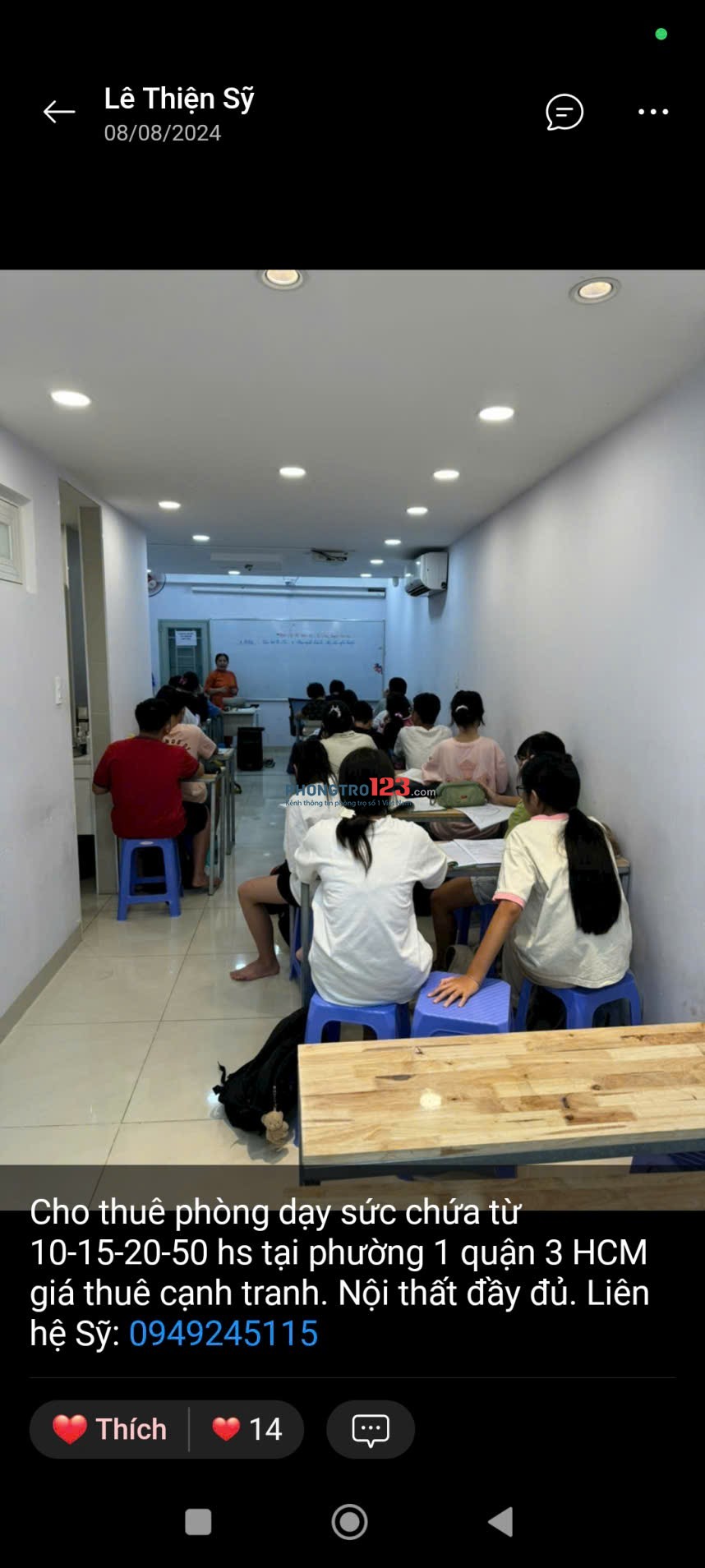 Cho thuê nhà trung tâm quận 3 TPHCM