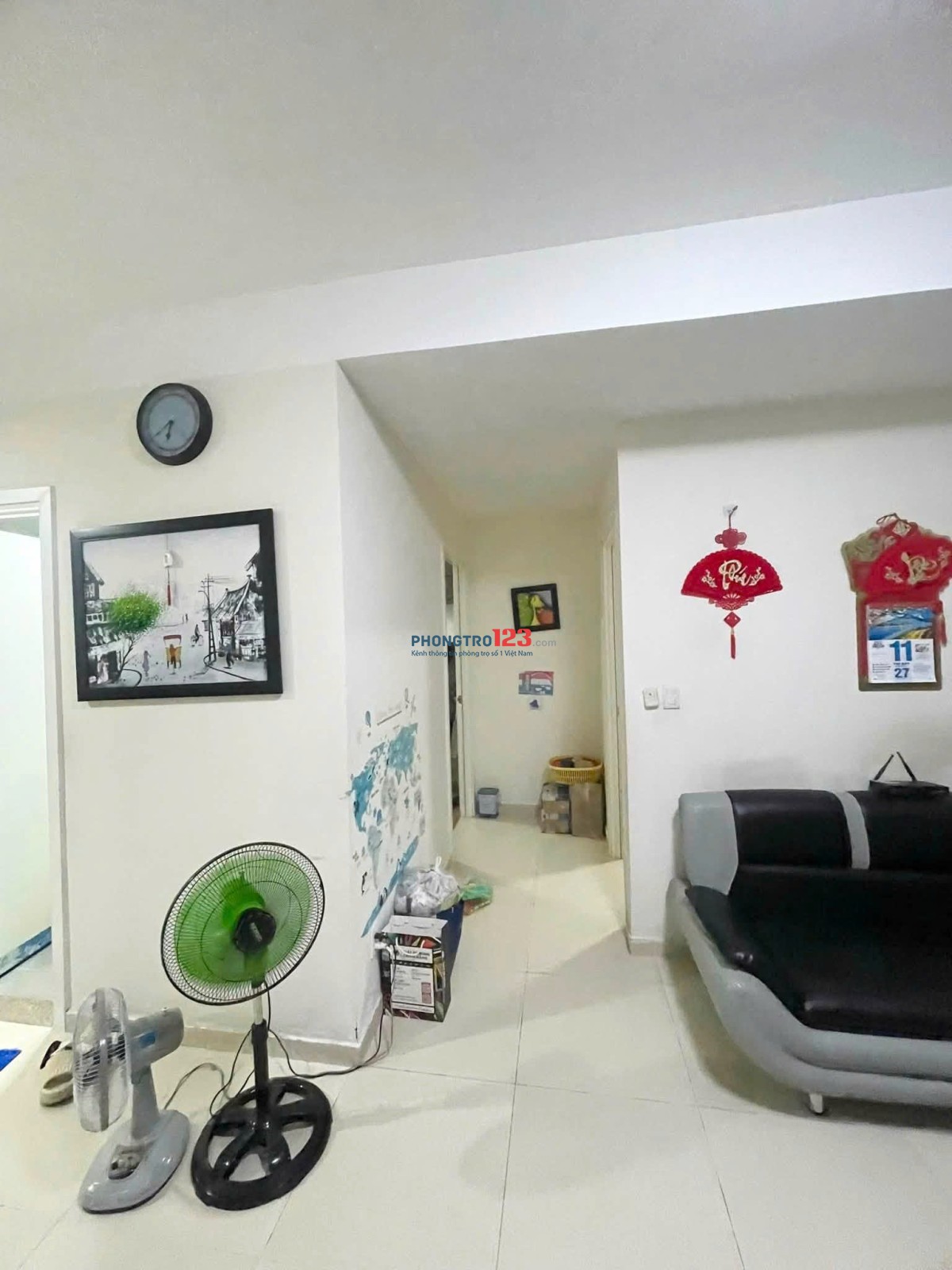 C/c Ruby Garden 2PN 77m2 Full nội thất giá 9.5 tr/th, cạnh sân bay TSN.DT: 77m2 ( 2PN-2WC- BAN CÔNG
