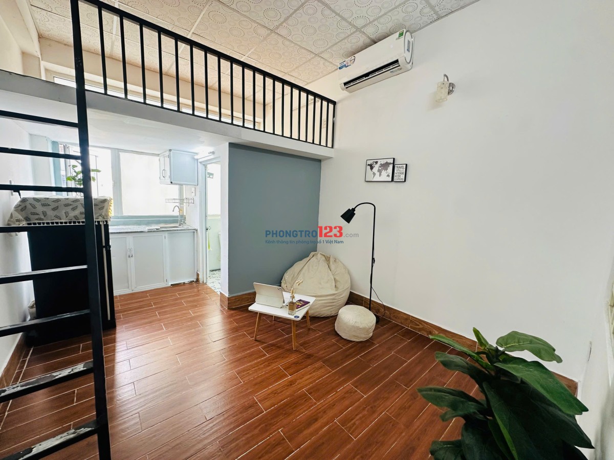 Phòng trọ 32m2 có gác lửng full nội thất đường Ung Văn Khiêm kế bên Đại Học Giao Thông Vận Tải