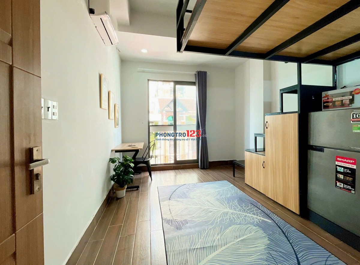 Phòng trọ 32m2 có gác lửng full nội thất đường Ung Văn Khiêm kế bên Đại Học Giao Thông Vận Tải