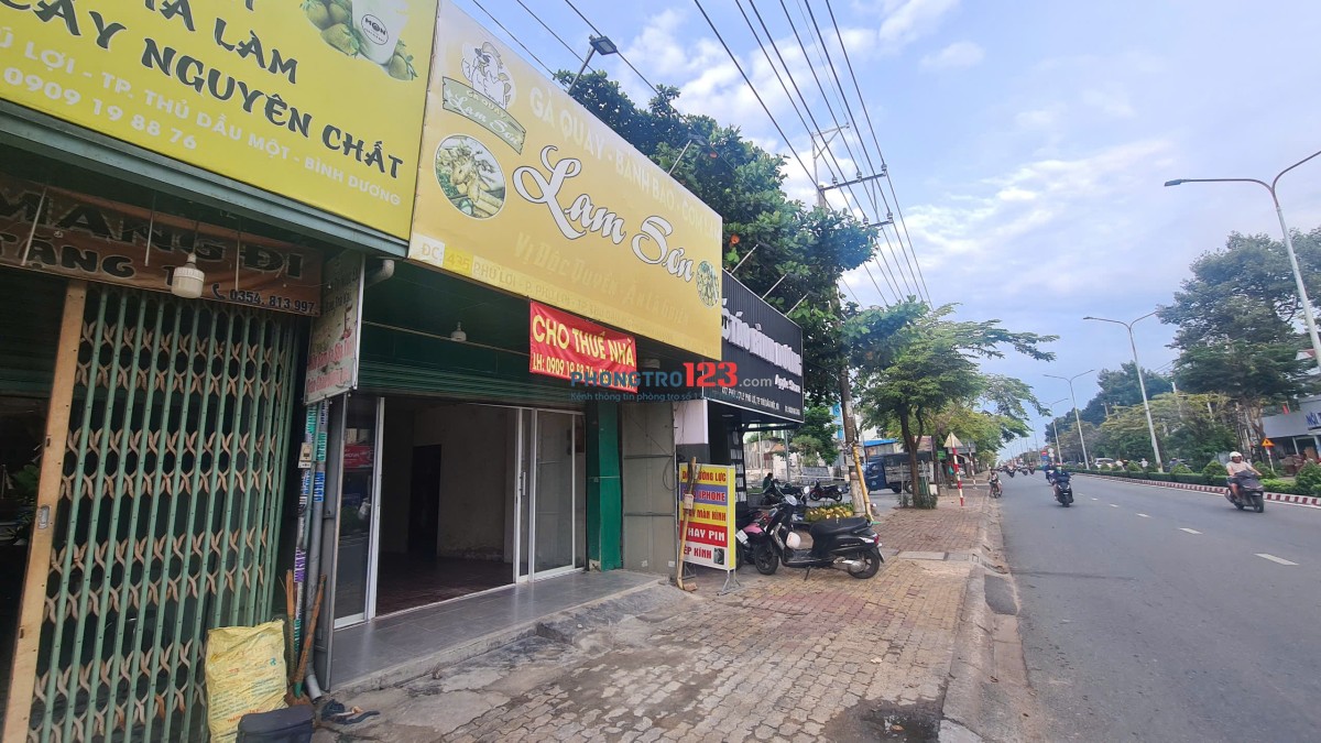 Cho thuê nhà mặt tiền kinh doanh 67,5m2 chỉ 10tr/tháng ngay Phường Phú Hòa, Tp Hồ Chí Minh